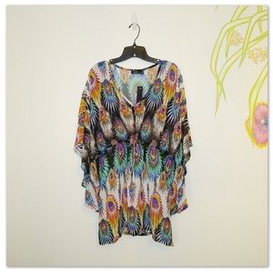 APT. 9 Peacock Swim Coverup